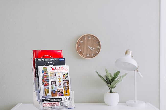 Azar Displays 252378, Brochure Holder, Acrylic Desk Organizer, Three Tier - Image 3