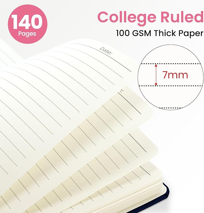ZOTIA Lined Spiral Journal for Women, A5 Pretty Hardcover Notebook for Work - Image 2