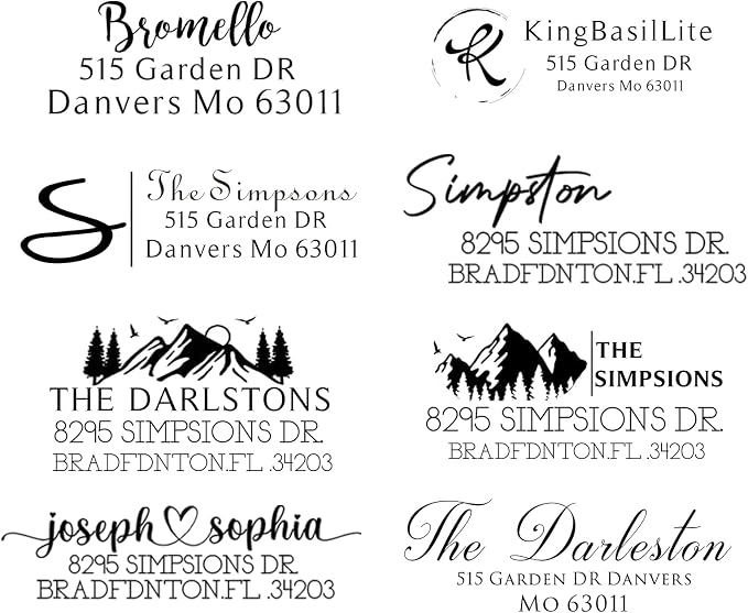 LINMAGCO Personalized Return Address Labels Silver 500 Pcs Mail Labels by LINMAGCO