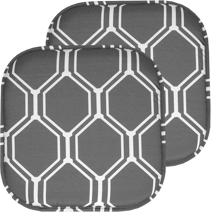 Sweet Home Collection Chair Cushion Memory Foam Pads Honeycomb Pattern Slip Non by SweetHomeCollection