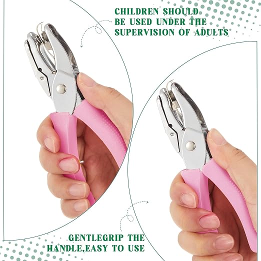 Zonon 3 Pcs Hole Punch Shapes Single Hole Paper Punchers - Image 4