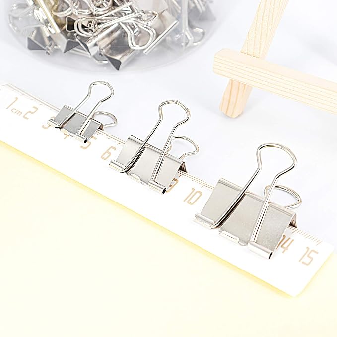 Silver Binder Clips Paper Clamps - Image 3
