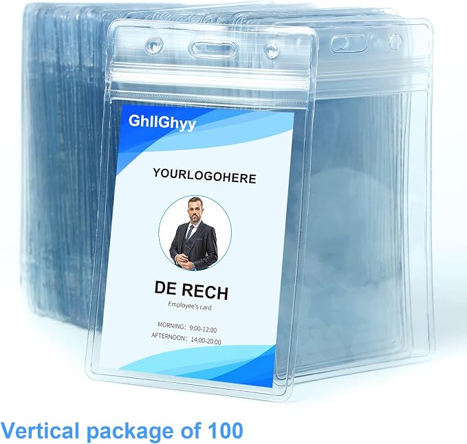 20 Pack Extra Thick Name Badge Holders, Heavy Duty & Sealable Waterproof - Image 2