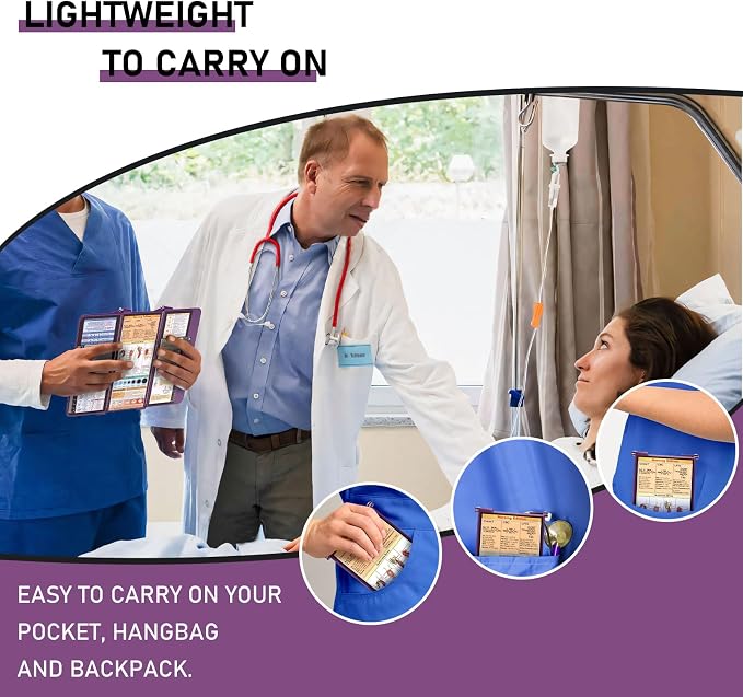 Nursing Clipboard Foldable w/Nursing Edition Cheat Charts, 3 Layers Aluminum - Image 6