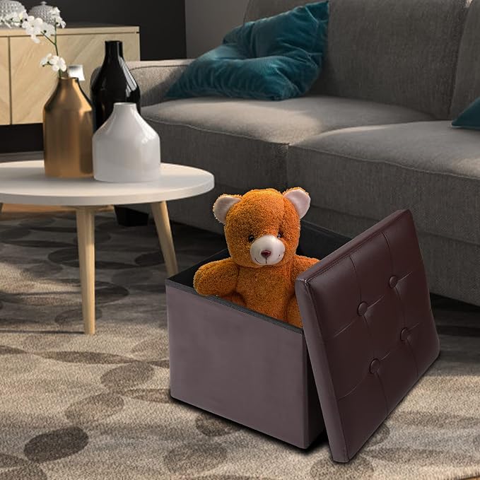 ALASDO Storage Ottoman Footrest Stool Small Ottoman - Image 4