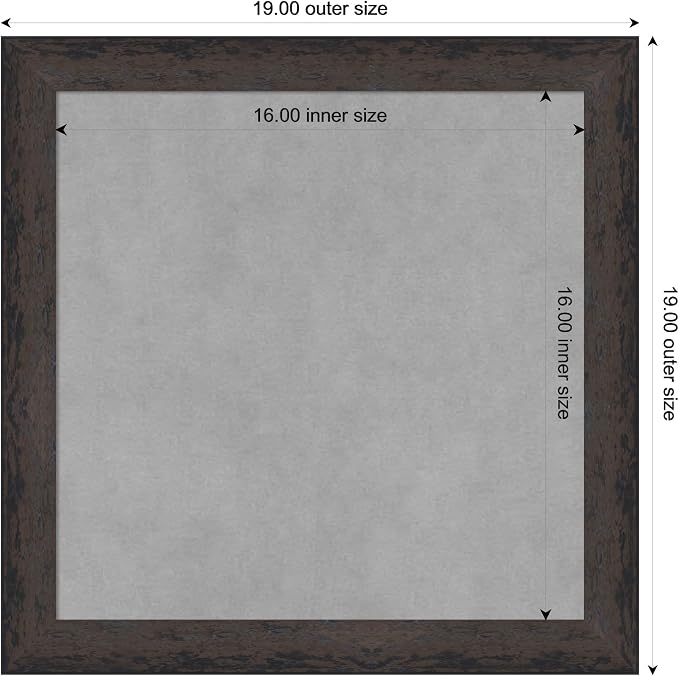 Amanti Art Black Framed Magnetic Board 19x19 Small Vision Board - Image 3