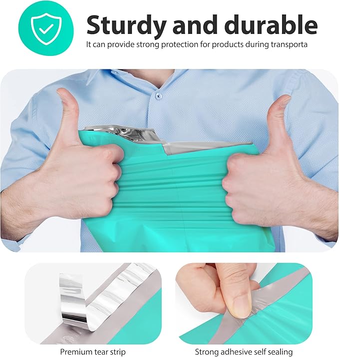 Fuxury Poly Mailers 14.5x19'' 50Pcs, Waterproof Shipping Bags - Image 4
