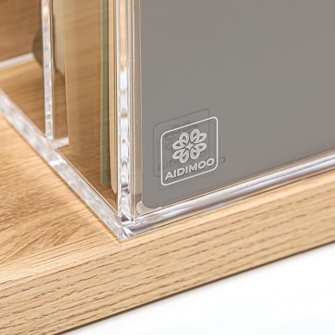 AIDIMOO Acrylic Magazine File Holder, 5 Vertical Compartments Desk Document - Image 9