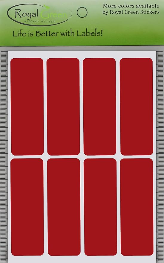 Royal Green Rectangular Stickers Color Coded Write on Labels - Image 7