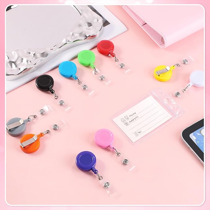 BESARME 30 Pieces Retractable Badge Reels - Image 4