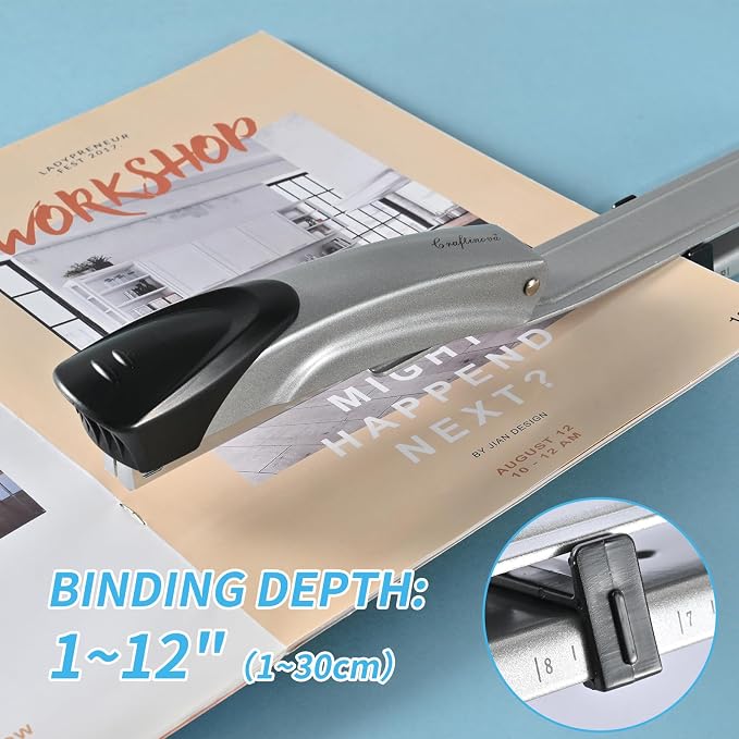 Long Reach Stapler, with 2000 Staples & Stapler Remover Full Strip，20-25 Sheet - Image 2