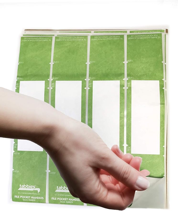 Tabbies File Pocket Handles, 9.63 x 2, 12 Sheets/Pack - Image 5