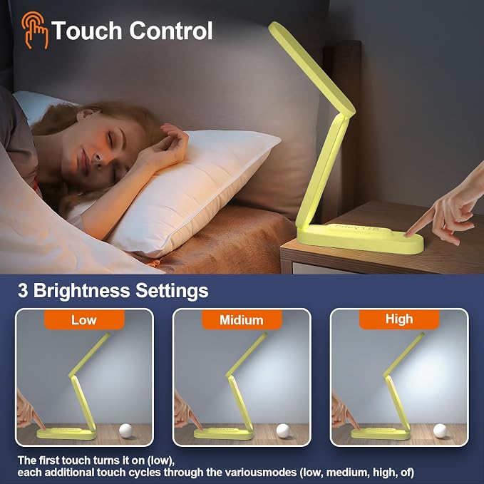 Giryuhd LED Desk Lamp for Office Home & Battery Operated Lamp Rechargeable Lamp - Image 2