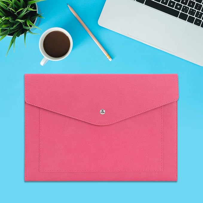 Wason Expanding A4 Document File PU Leather Envelope Case Holder-Large Size - Image 5