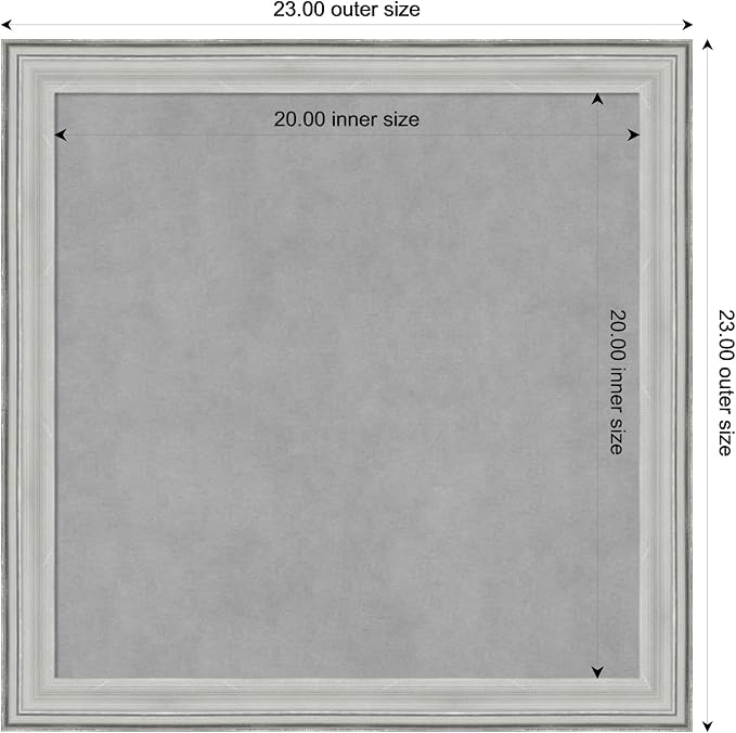 Amanti Art Silver Framed Magnetic Board 23x23 Medium Vision Board - Image 3