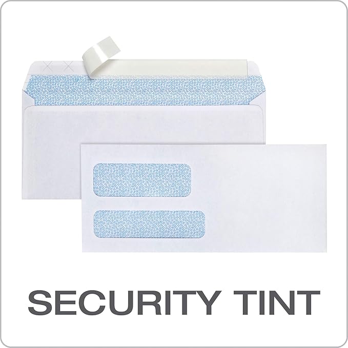 Columbian #9 Security Envelopes, 500 Pack, Double Window Self Seal Envelopes - Image 5