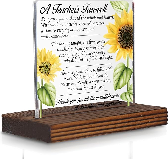 Happy Retirement Acrylic Desk Sign by Pariveca