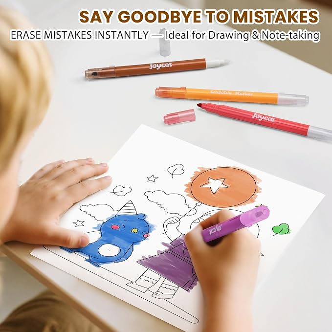 JoyCat 12 Pack Erasable Markers - Image 4
