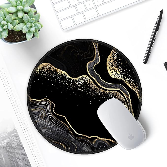 ITNRSIIET Round Mouse Pad with Stitched Edge Premium-Textured Waterproof - Image 7