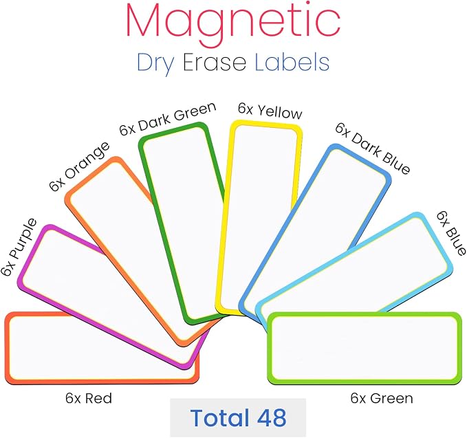48 Pieces Magnetic Dry Erase Labels - Image 3