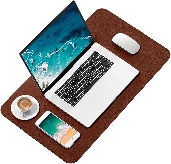 Hsurbtra Desk Pad, 23.6" x 13.8" PU Leather Desk Mat, M Extended Mouse Pad - Image 2