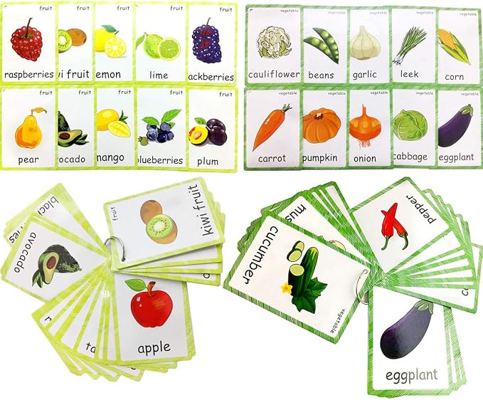 Set of Fruit and Vegetable Flash Cards by SANTSUN