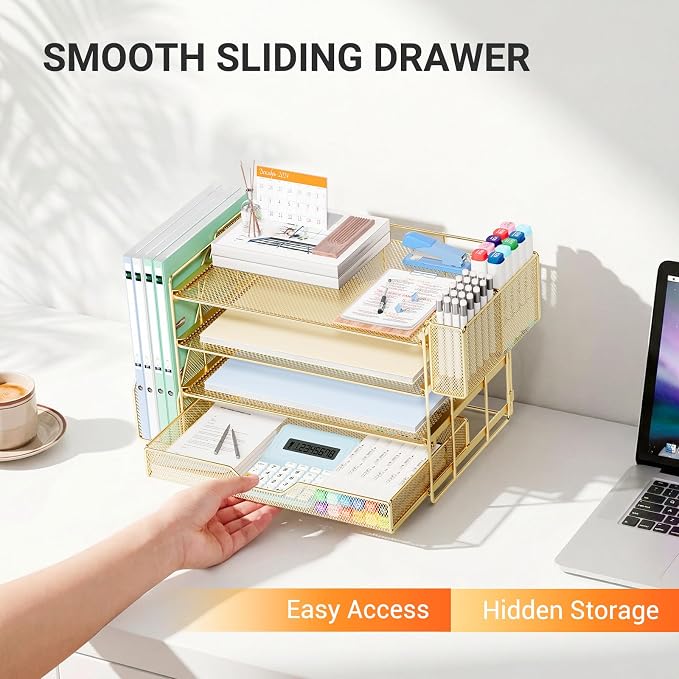 OPNICE Desk Organizers and Accessories, 4-Tier Office Desk Accessories & - Image 7