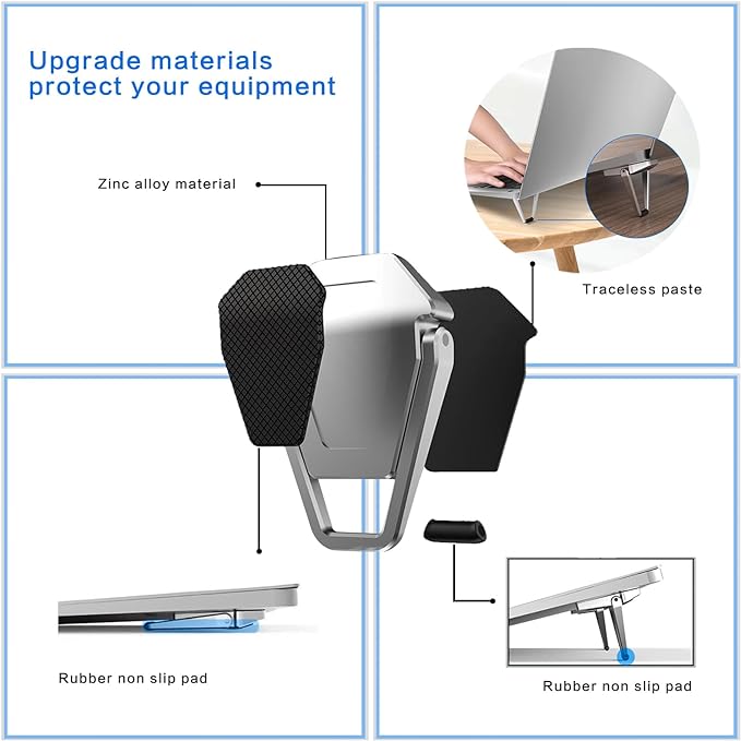 Zinc Alloy Portable Laptop Cooling Pad & Riser - Image 2