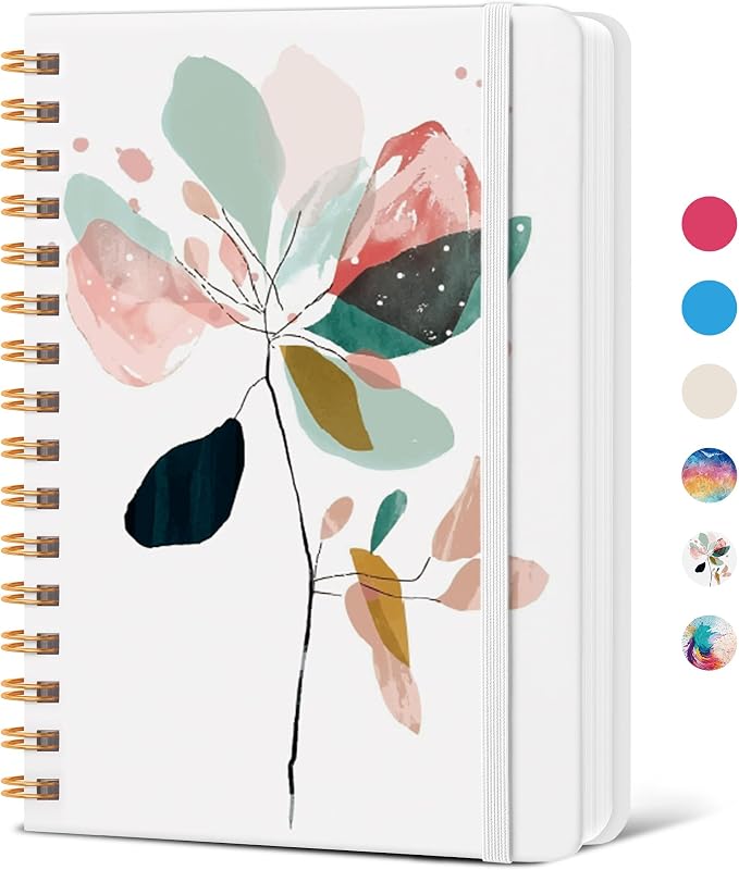 CICPAP Lined Spiral Journal Notebook, A5 College Ruled Notebook by CICPAP