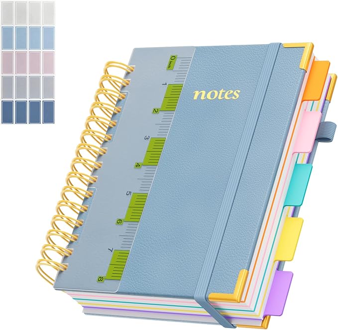 XYark A5 Hardcover Spiral Notebook, 6.3"x8.5" College Ruled Notebooks by XYark