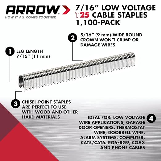 Arrow Heavy Duty T25 Round Crown Staples - Image 2