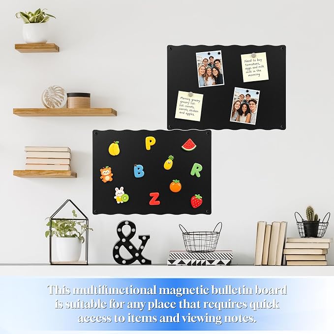 2Pack Magnet Board for Wall, Magnetic Wall Board for Letters, Spice Jars - Image 4