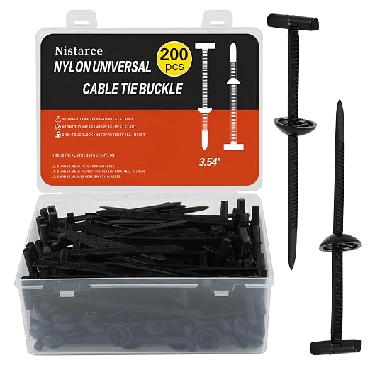 Nylon Universal Cable Tie Buckle – Cable Tie Buckle Zip Tie Clips by Unknown