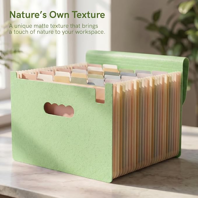ABC life 26 Pockets Accordion File Organizer, High Capacity Expanding File - Image 3