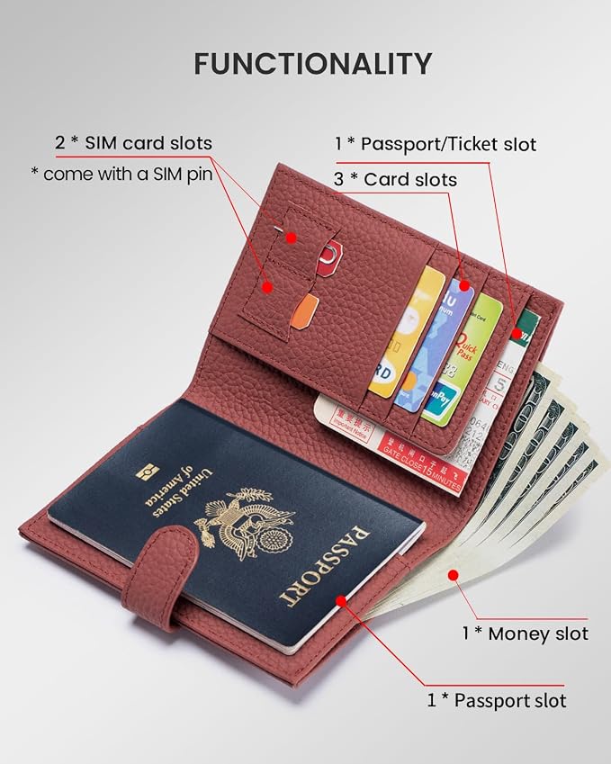 Karmiir RFID Passport Holder Travel Wallet - Image 2