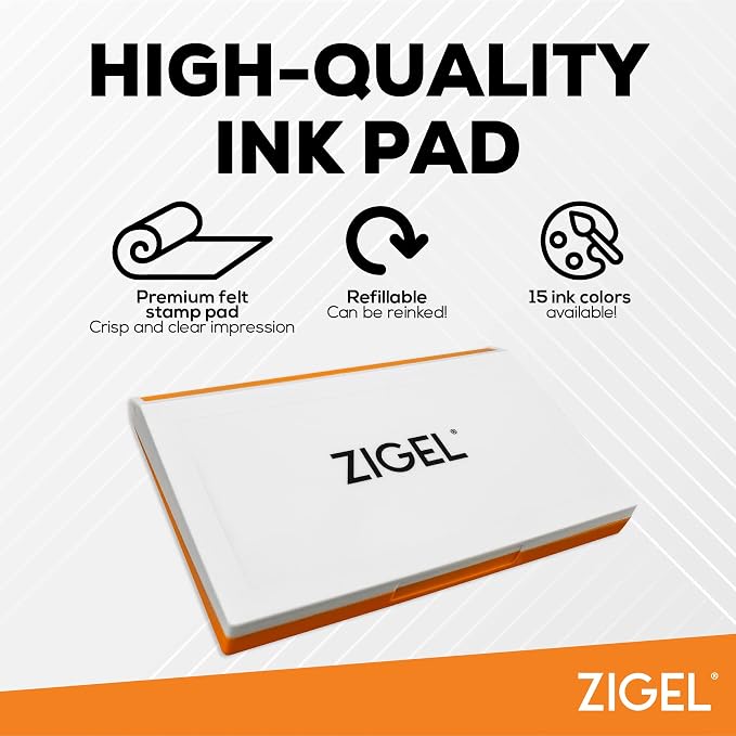 Plastic Case Stamp Pad Large Size, Crimson Red Color - Image 3