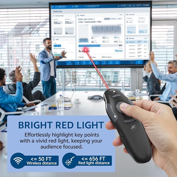 Presentation Clickers, Powerpoint Clicker Wireless Presenter Remote, - Image 4