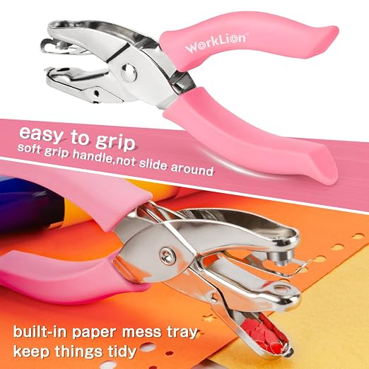 5pc Mini Shaped Hole Punch:Worklion Hand Paper Puncher Easy to Get Star Hole - Image 4