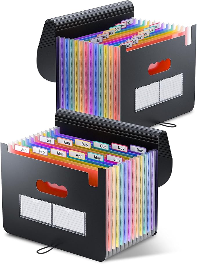 ThinkTex Accordion File Organizer, 12 Pockets Monthly Bill Receipt Organizer - Image 7