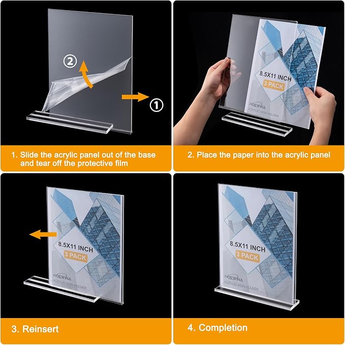Acrylic Sign Stand 4 x 6 Inch 3 Pack - Image 6