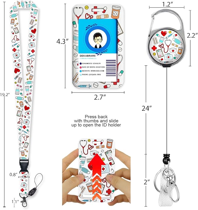 Immaturus Nurse Badge Reel Pharmacy Lanyards - Image 4
