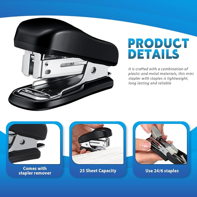 Sherr 10 Pack Mini Staplers Bulk - Image 4