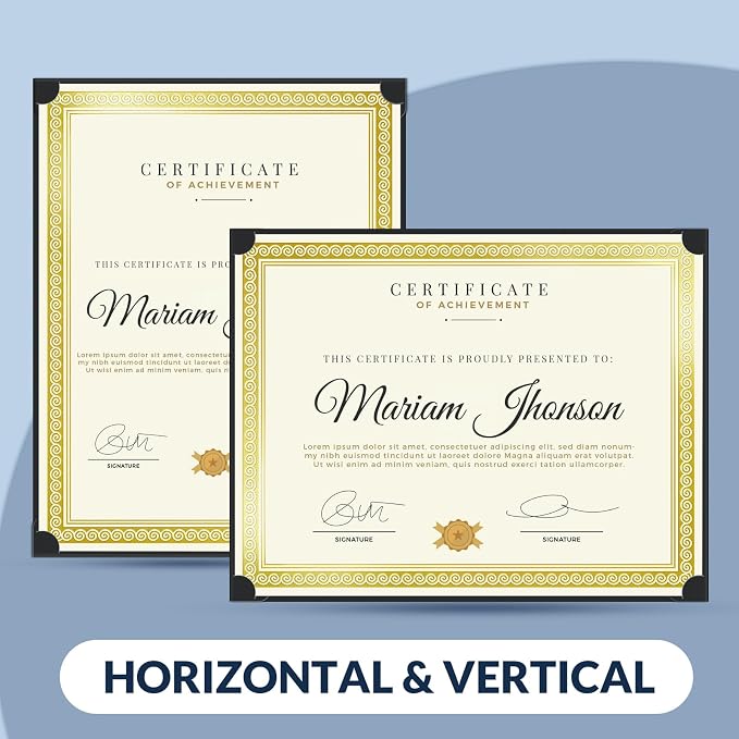 SUNEE Single Sided Certificate Holders, 15 Packs Black Diploma Holders - Image 4