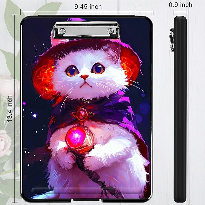 Purple White Cat A4 Clipboard - Image 4