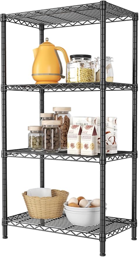 SINGAYE 4 Tier Storage Rack Wire Shelving Unit Shelves Metal - Image 9