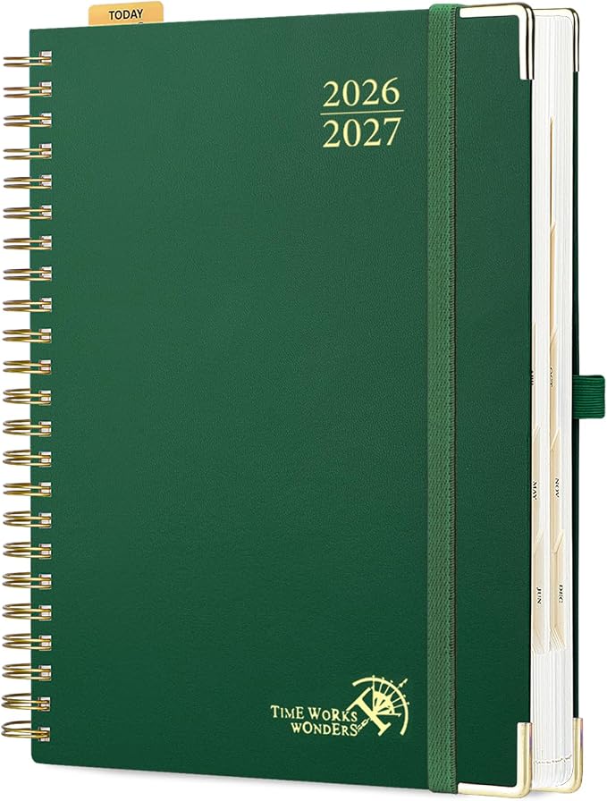 POPRUN 2026-2027 Daily Planner One Page Per Day, Large Size 8.5" x 12" by POPRUN