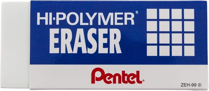 Pentel Hi-Polymer Eraser, Jumbo Size 12 pack - Image 2