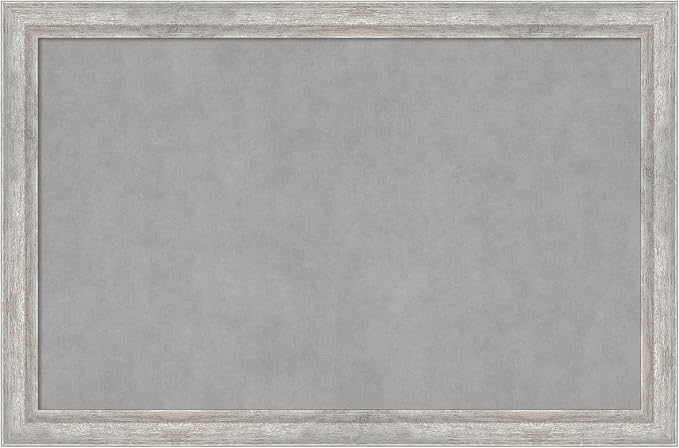 Amanti Art Silver Framed Magnetic Board 23x35 Large Vision Board by AmantiArt