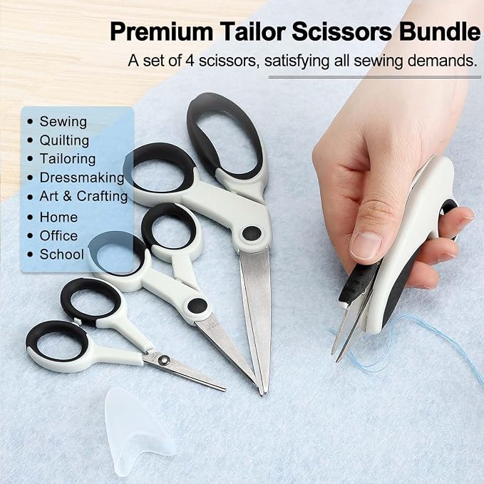 SCAIKTIG Premium Sewing Scissors Bundle, Dressmaking, Arts&Craft Supplies - Image 7