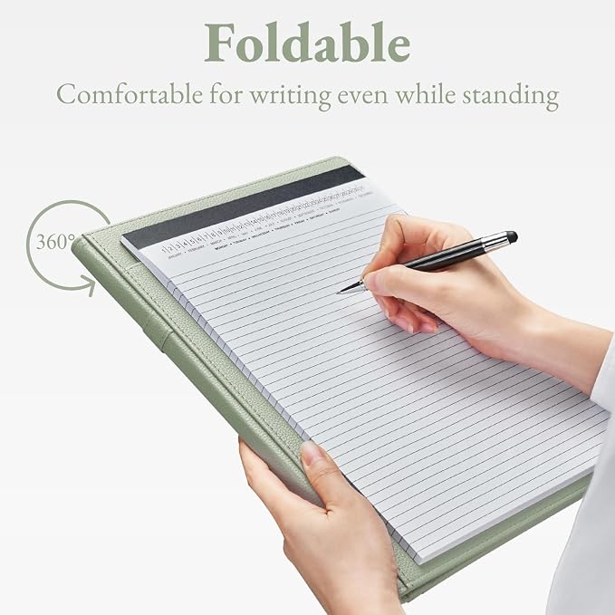 Mymazn Padfolio, Portfolio Folder, Legal Pad Holder, Resume Folder | Faux - Image 5
